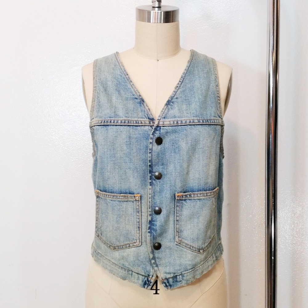 Current Elliott The Circle Vest Denim - Picture 2 of 8
